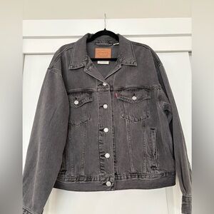 Levi's Charcoal Gray Denim Trucker Jacket